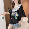 【半額！期間限定！！】オシャレ度満点 着心地抜群 キュート プリント 全3色 Tシャツ カットソー＜ins-8536＞