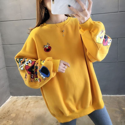 【人気商品再入荷】超人気 キュート ファッション ルーズ 男女兼用 スウェットE-6837