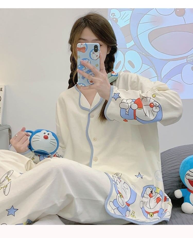 トップス+パンツセット パジャマ 組み合わせやすい E-6018