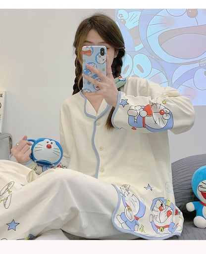 トップス+パンツセット パジャマ 組み合わせやすい E-6018