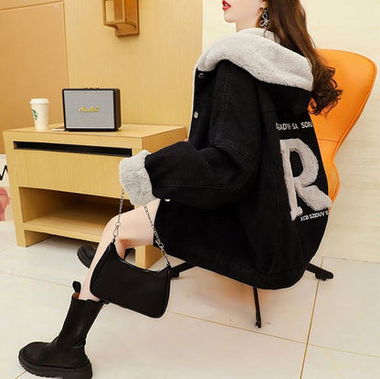 【裏起毛】大活躍 上質 ファッション 裏起毛暖かい デニムジャケットE-5713