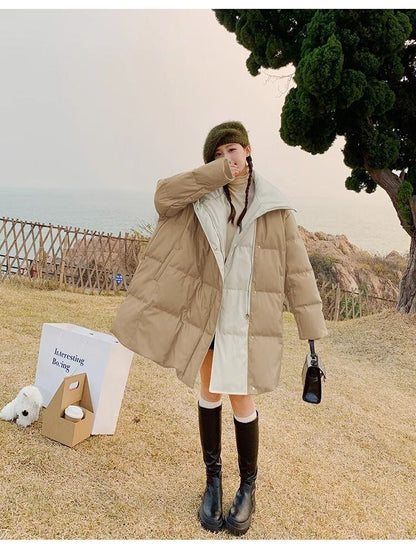 今季も大流行 スタイルアップ ファッション フード付きジッパーコート E-10318