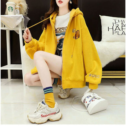 超人気 キュート 快適トップス カジュアル 刺繍 2色選択 フリース コート ボアジャケットE-9807