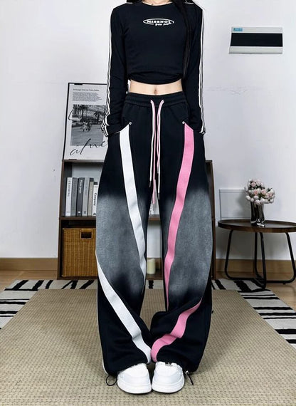 話題沸騰中 個性的なデザイン スタイルアップ 2色 ジョガーパンツ E-9526