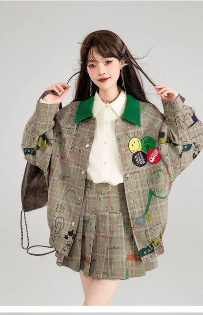 売り切れ必至 ジャージ+ カジュアル 短いスカート セットアップ E-10776