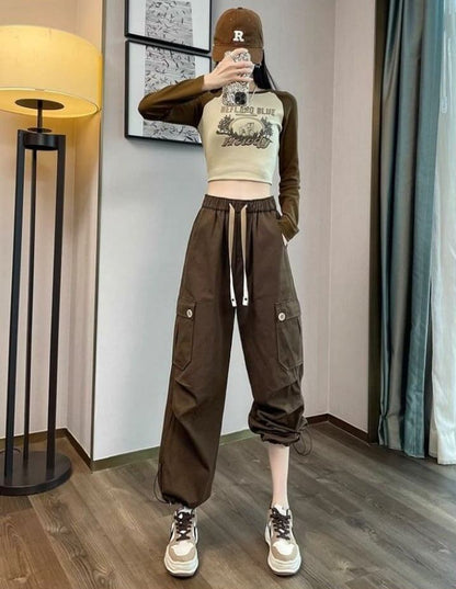 【裏起毛】好感度UP プラスベルベット 柔らかな肌触りで着心地も楽ちん！ 3色選択 ルーズストレートカジュアルパンツ E-9821