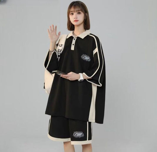 定番シンプル 半袖Ｔシャツⅹパンツセット 絶対流行 男女兼用E-6538