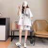 【半額！期間限定！！】ファッション 清涼感たっぷり 切り替え ブラウス＋パンツ セットアップ＜ins-3144＞