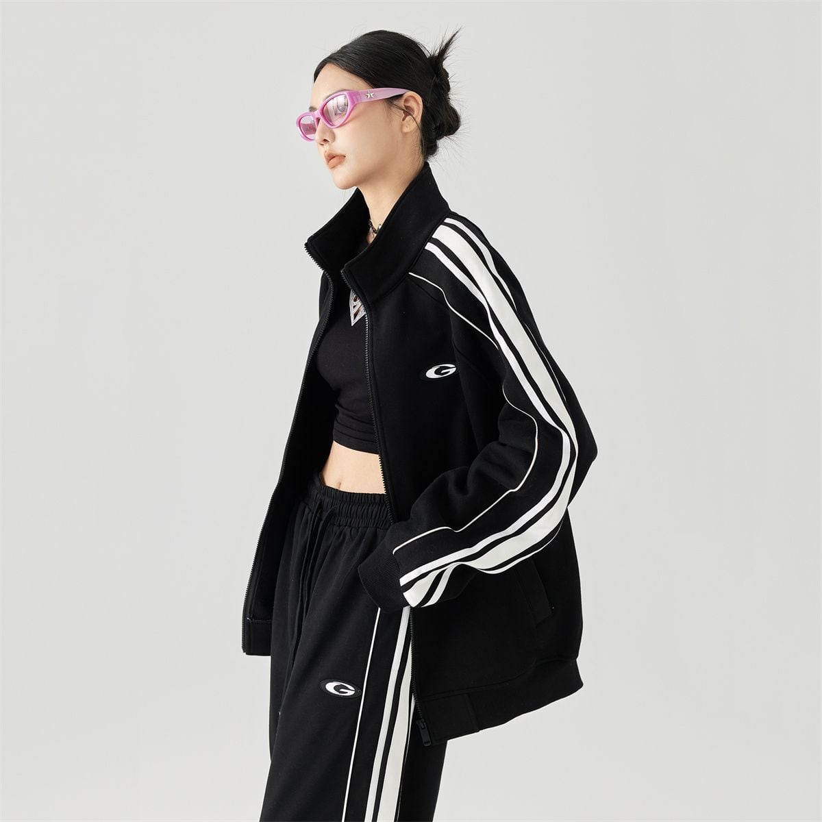 超人気商品 カジュアル 上下セット  ペアコーデ スポーツウェア 3色展開 ジャージ E-12630