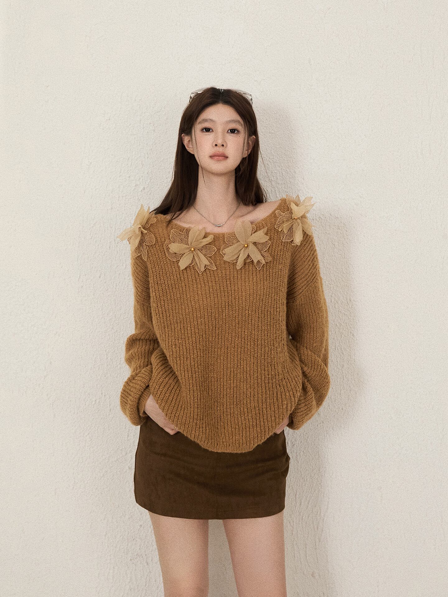 早い者勝ち 絶対欲しい 個性的なデザイン トレンドアイテム 2色選択 ニットセーター E-12191