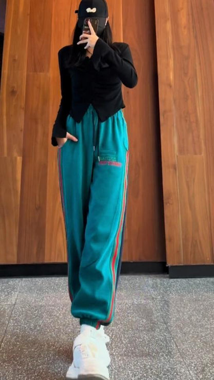 絶対欲しい 切り替え 個性的なデザイン 5色選択 スポーツスウェットパンツE-9824