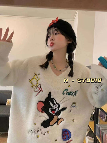 大好評  ファッション ラムスキンスウェットE-5291