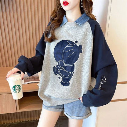 着回し力抜群 レイヤード風 売り切れ必至 切り替え 3色選択 パーカーE-9428