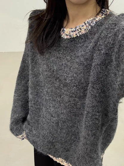 絶対欲しい 個性的なデザイン トレンドアイテム 2色選択 ニットセーター E-12190