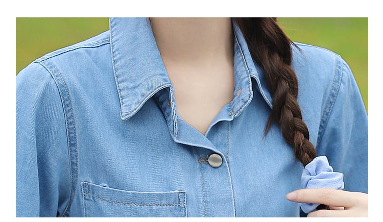 超人気 今季マストバイ カジュアル デニム ワンピース<ins-8332>