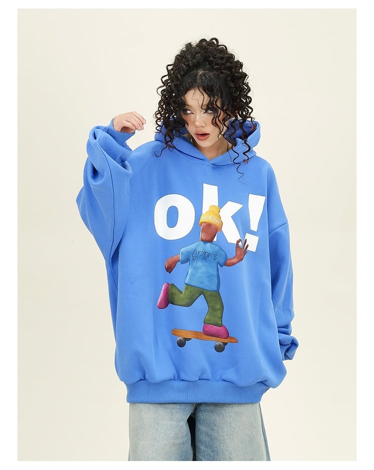 【裏起毛】都市ファッショ デザイン オシャレ ファッション感満々 カジュアル プリント2色選択 パーカーE-10612