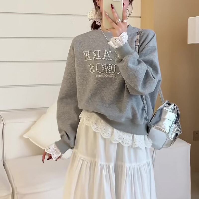 絶対欲しい 早い者勝ち 絶対流行 カジュアル 2色選択 スウェット E-10928