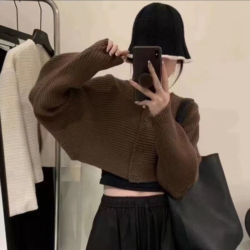 今季マストバイ 気質アップ 定番シンプル 8色選択 ニットトップスE-9607