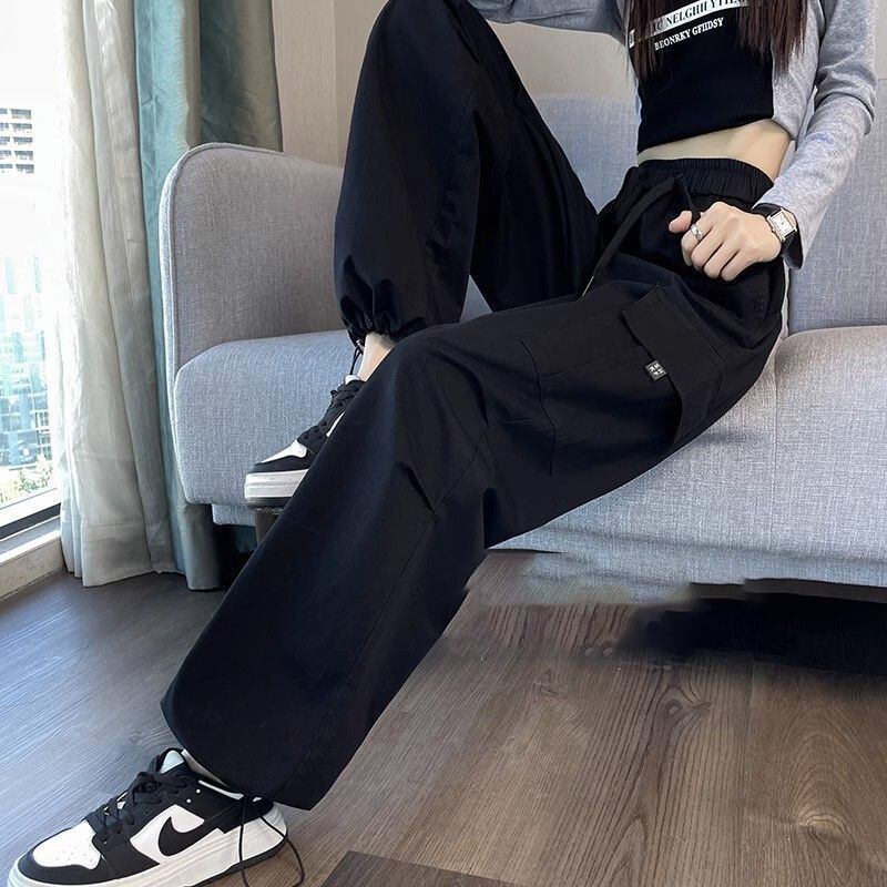 存在感抜群 定番シンプル トレンドアイテム 4色選択 ルーズストレートカジュアルパンツ E-9817