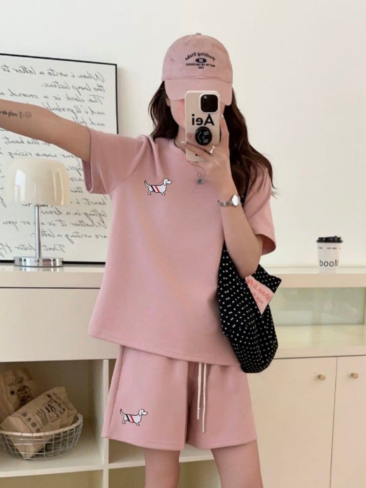 人気上昇中 着心地良い 真夏も快適 カジュアル 全5色 半袖 Tシャツ ショートパンツ セットアップ E-9216