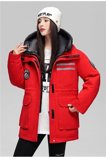 ファッション感満々 肌触り抜群 高見えデザイン 3色選択 ダウンジャケット E-9678