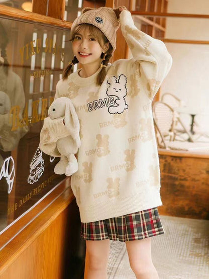 個性的なデザイン トレンドアイテム 2色選択 ニットセーター E-12187