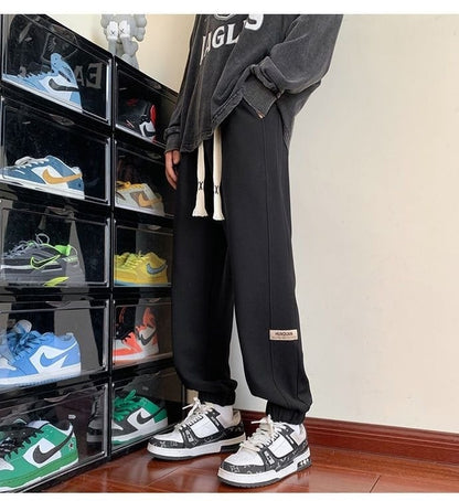 着?せロゴ裏起毛ジョガーパンツ3色あり   E-4466