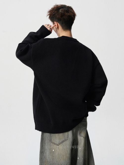 大人可愛い ファッション感満々 切り替え 3色選択 男女兼用 ニットE-12550