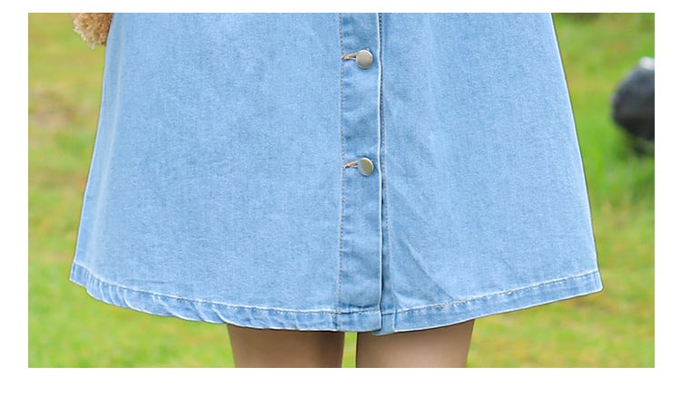 超人気 今季マストバイ カジュアル デニム ワンピース<ins-8332>