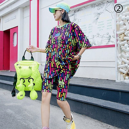 超人気 個性派 ファッション ルーズ 半袖シャツE-6757