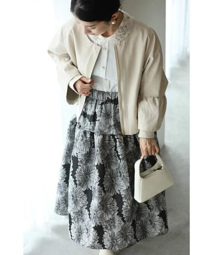 上質 デートにぴったり ハイウエスト 女性力を高める スカート ボトムスE-12220