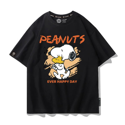 男女兼用 プリント カジュアル 半袖 Tシャツ E-13273