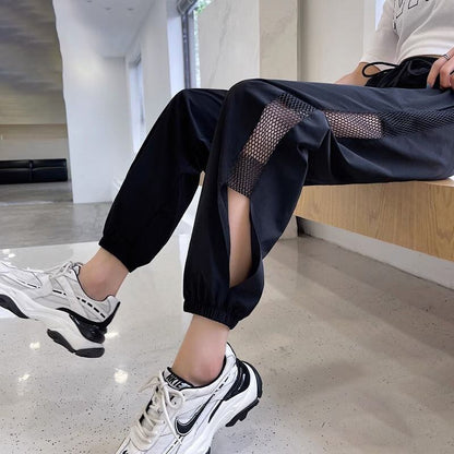 絶対欲しい ファッション カジュアル 速乾 メッシュ 涼しい 極薄 スポーツパンツE-6704