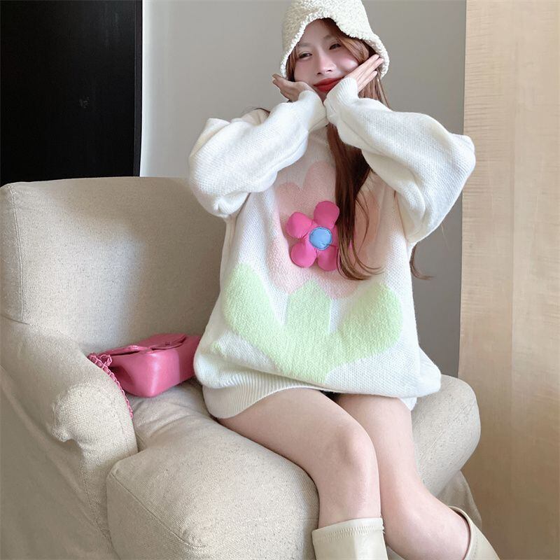 おすすめ  ゆったりとしたアウターウェア ラムスウェットシャツE-10094