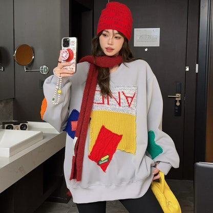 美人度アップ  キュート  柔らかくて優しい印象  カジュアル   3色 スウェット  E-12213