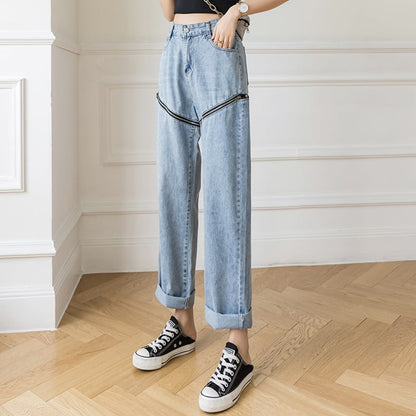 ゆったり感アップ ハイウエスト 一目惚れ パンツ ボトムスE-1990