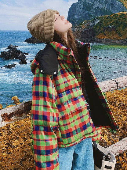 個性派 フード付きジッパーコート スタイルアップ E-10056