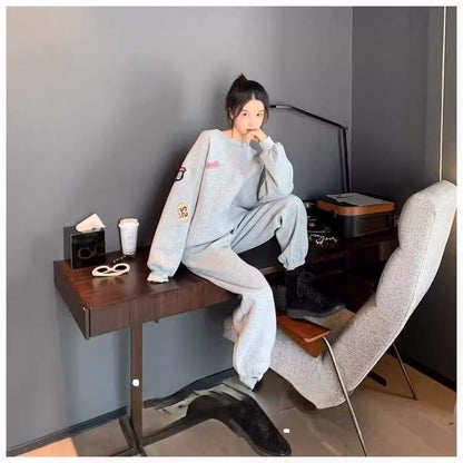 【裏起毛あり】人気爆発 長袖スウェットXパンツ 厚手 セットアップ全2色E-4712