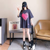 柔らかくて優しい印象 ゆったり ファッション感満々 ロング丈 3色半袖TシャツE-9206