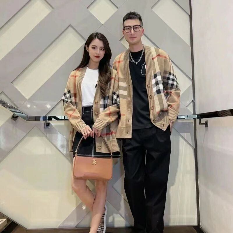 存在感抜群 ファッション感満々 トレンドアイテム おしゃれ度高め チェック柄 男女兼用 ニットトップスE-9808