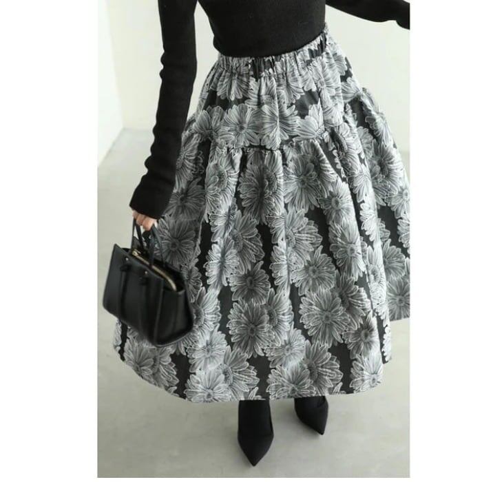 上質 デートにぴったり ハイウエスト 女性力を高める スカート ボトムスE-12220