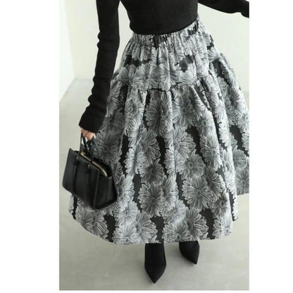 上質 デートにぴったり ハイウエスト 女性力を高める スカート ボトムスE-12220