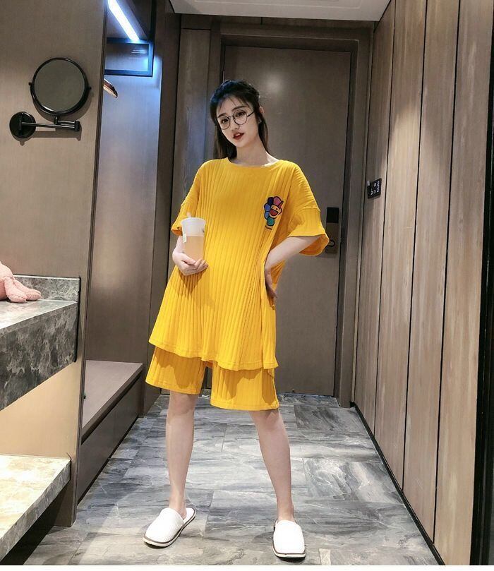 今季マストバイ パジャマ 着心地良い 4種選択 プリント 半袖トップスⅹショートパンツセットE-9182