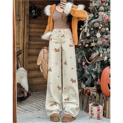 好感度UP 着回し力抜群 売り切れ必至 プラスベルベット 2色選択 デニム ワイドパンツE-10864