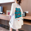組み合わせやすい 数字ロゴ アルファベット プリントTシャツ ゆったり半袖＜ins-6527＞