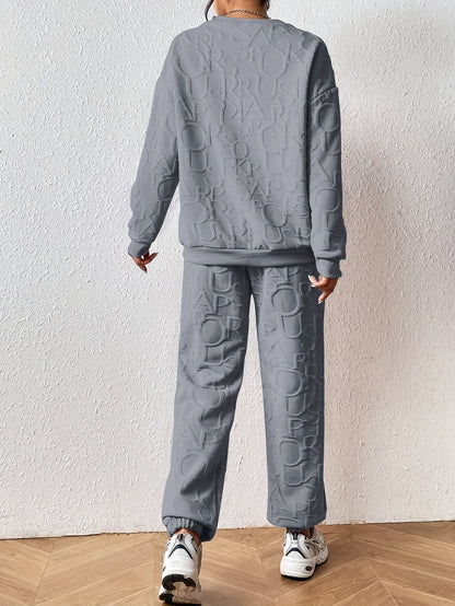 着回し力抜群 おしゃれ度高め デザイン性抜群 着心地良い 4色選択 トップス+パンツセット E-10483