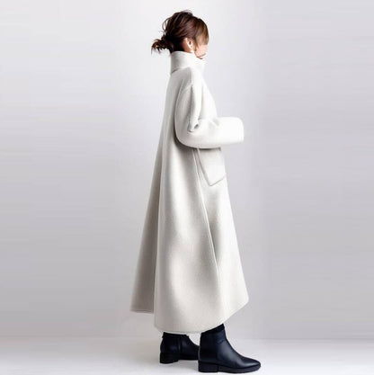 デザイン感抜群レイヤード風ゆったり全2色ケープコートE-12217