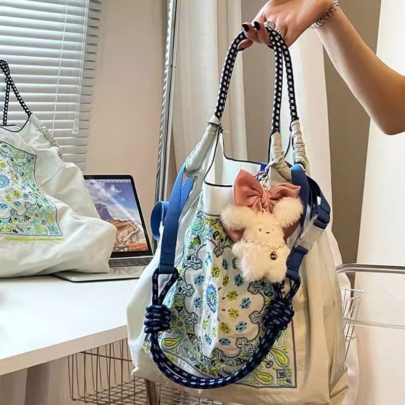 大好評  刺繍プリント  環境保護バッグ ショッピングバッグ<ins-5734>