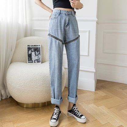 ゆったり感アップ ハイウエスト 一目惚れ パンツ ボトムスE-1990