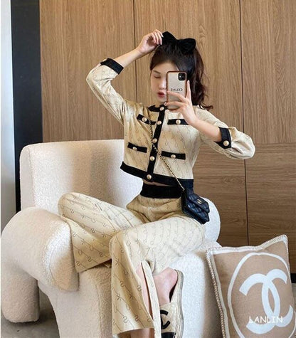 質感のいい おしゃれ度高め 好感度UP 着心地良い トップス+パンツセット E-10853